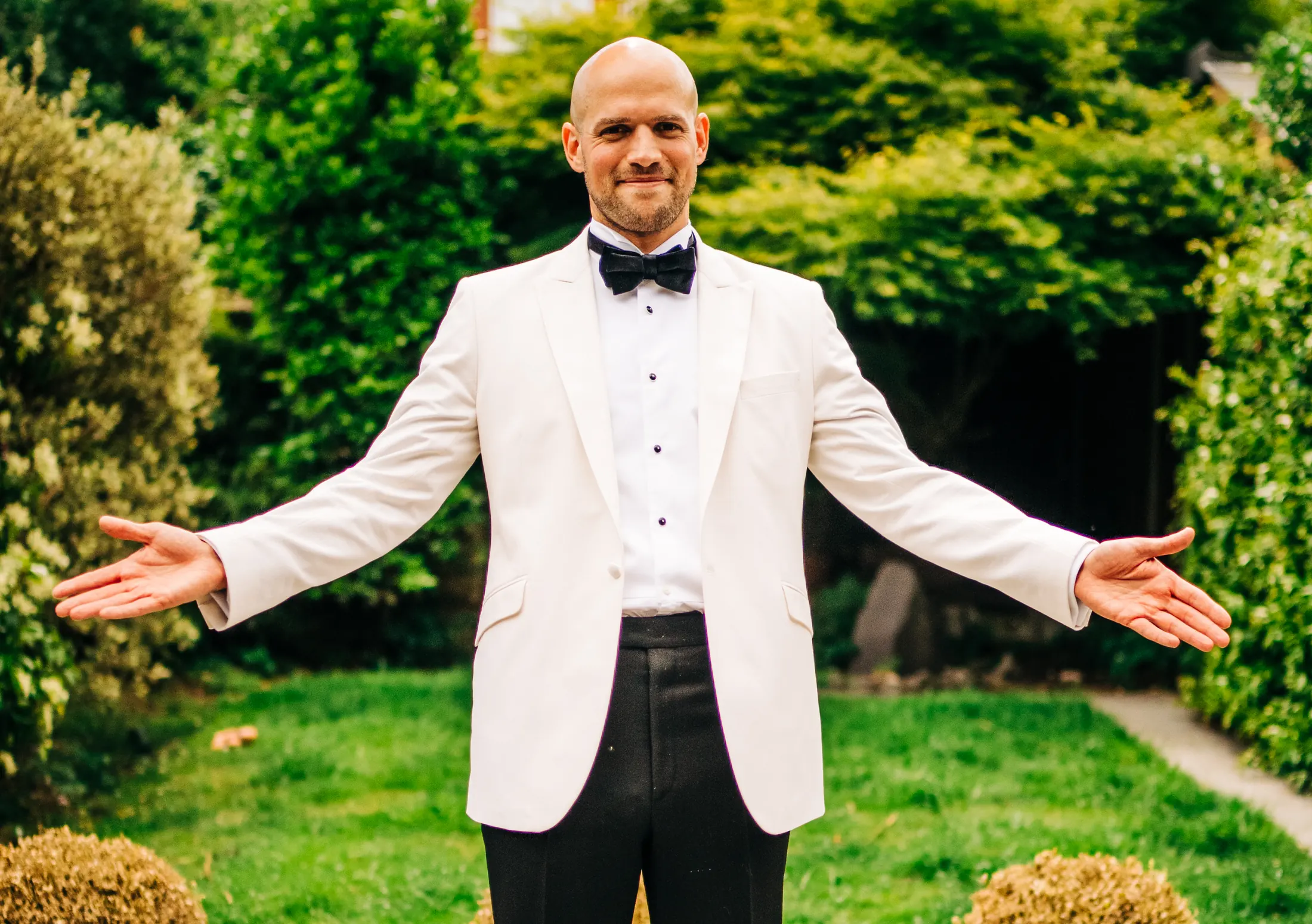 Candid wedding gallery moment