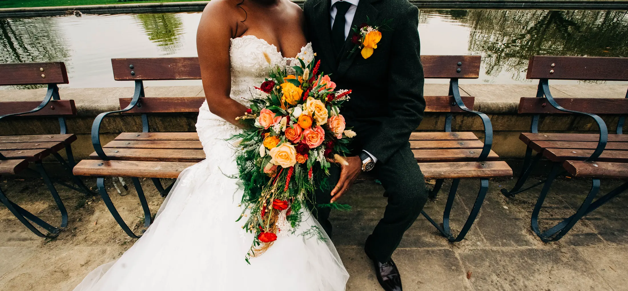 Candid wedding gallery moment