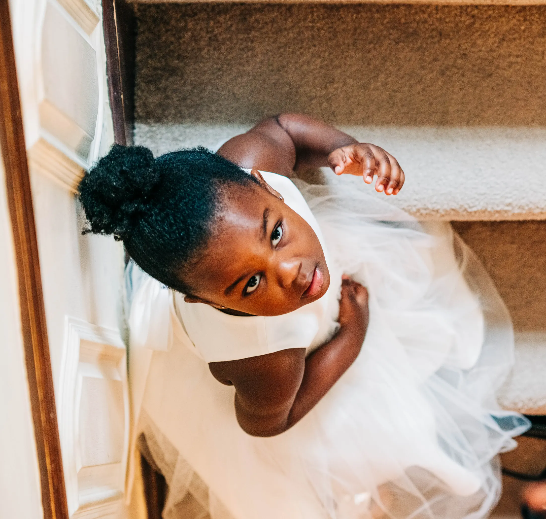 Candid wedding gallery moment