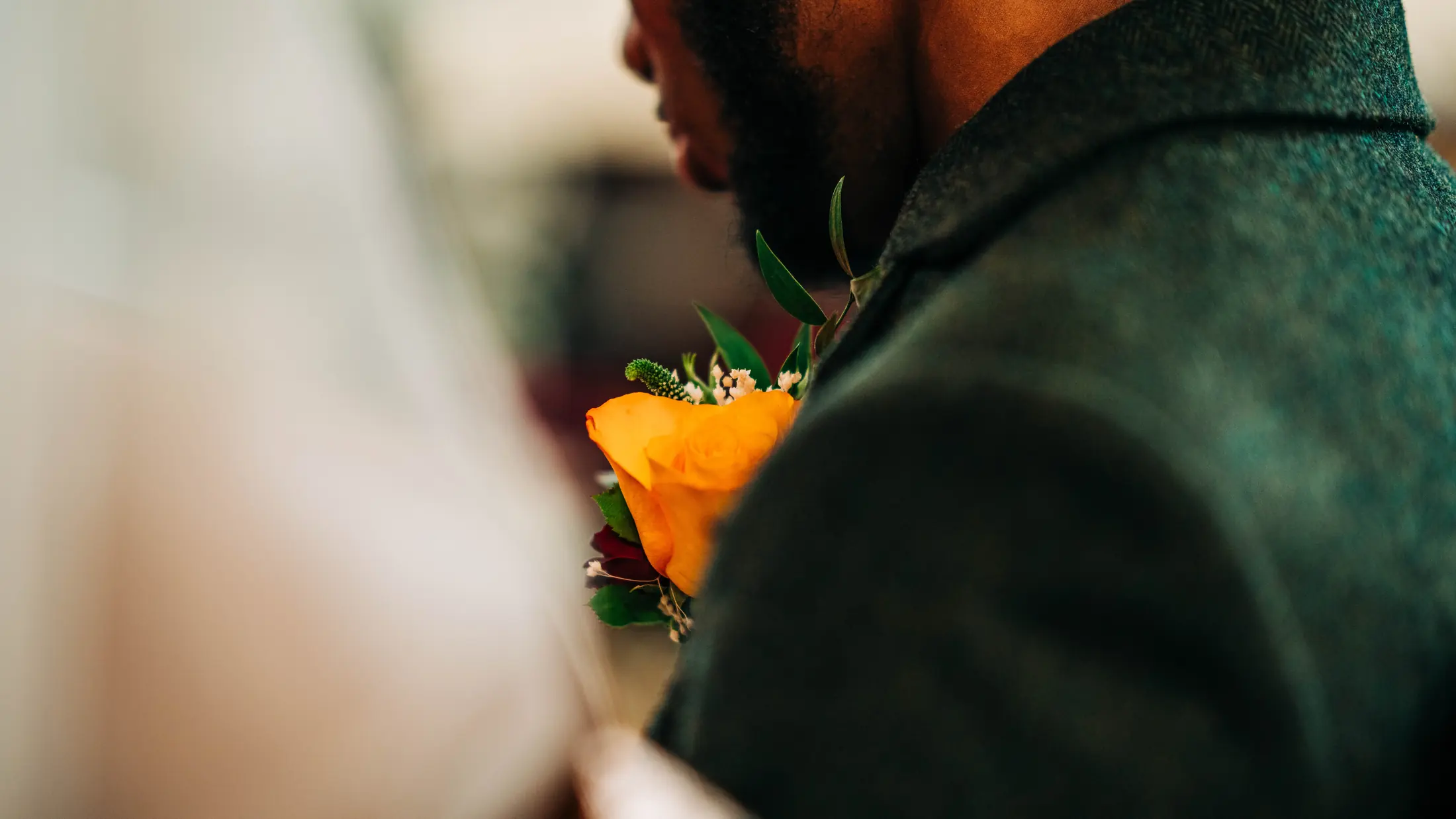 Candid wedding gallery moment