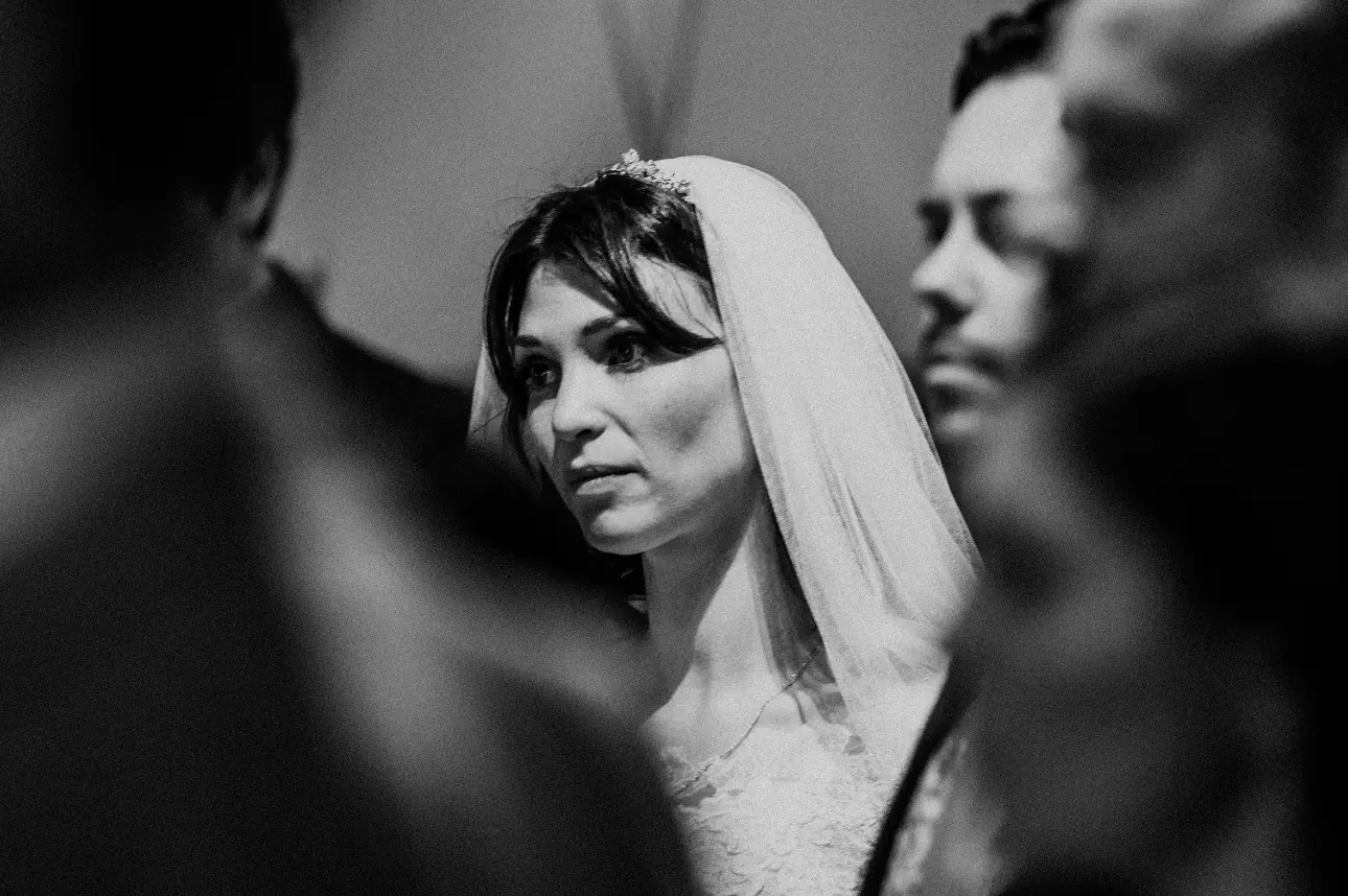 Candid wedding gallery moment
