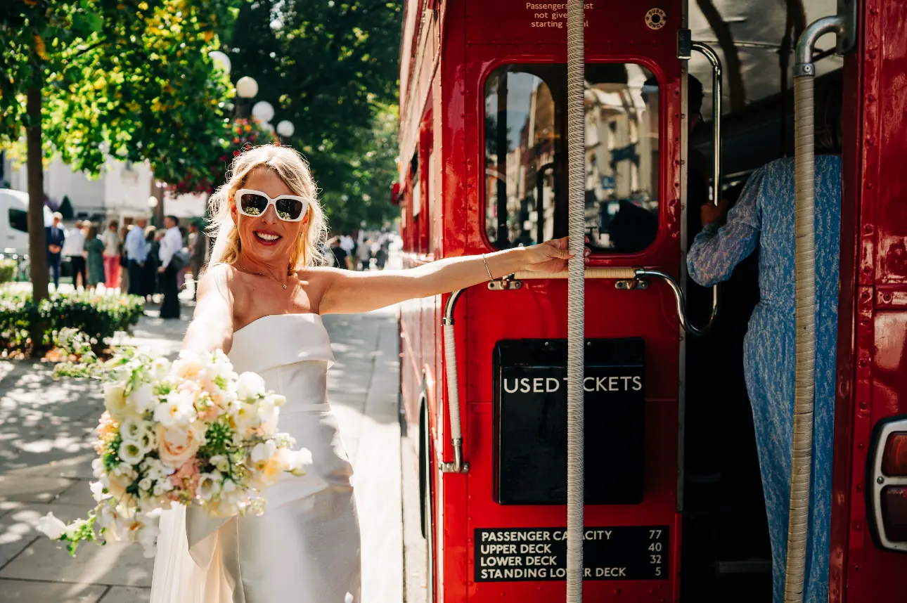 Candid wedding gallery moment