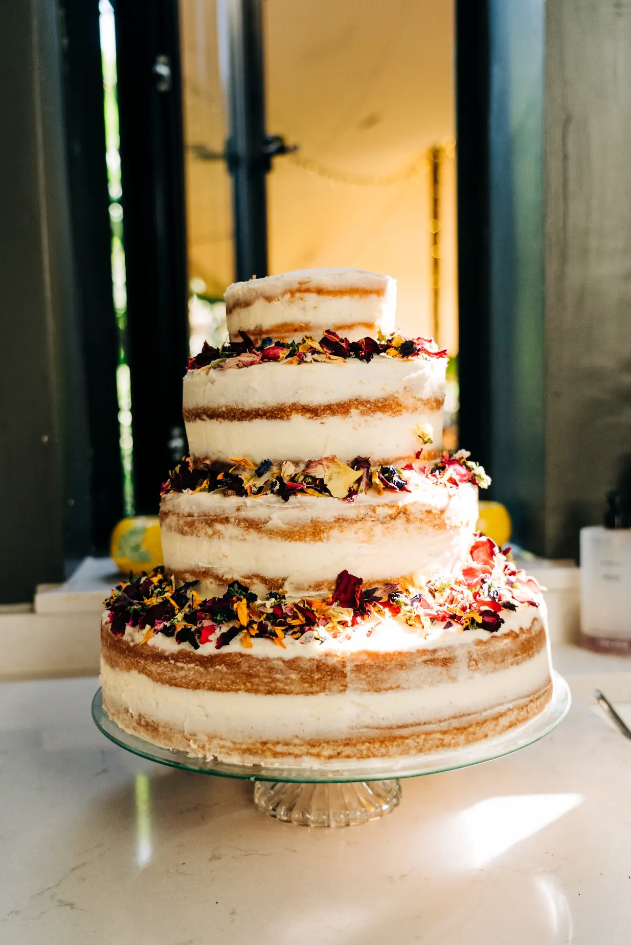 Candid wedding gallery moment