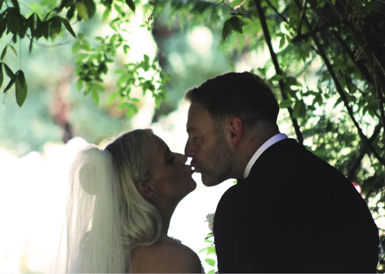 Candid wedding gallery moment