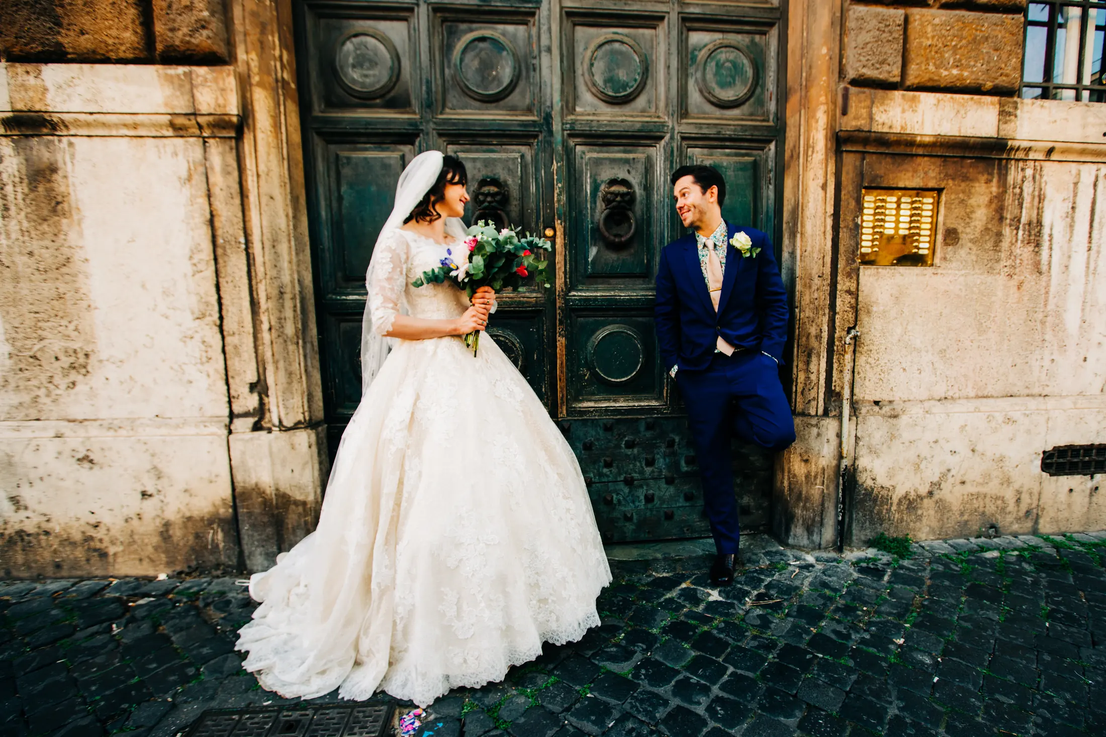 James and Emerald wedding portrait