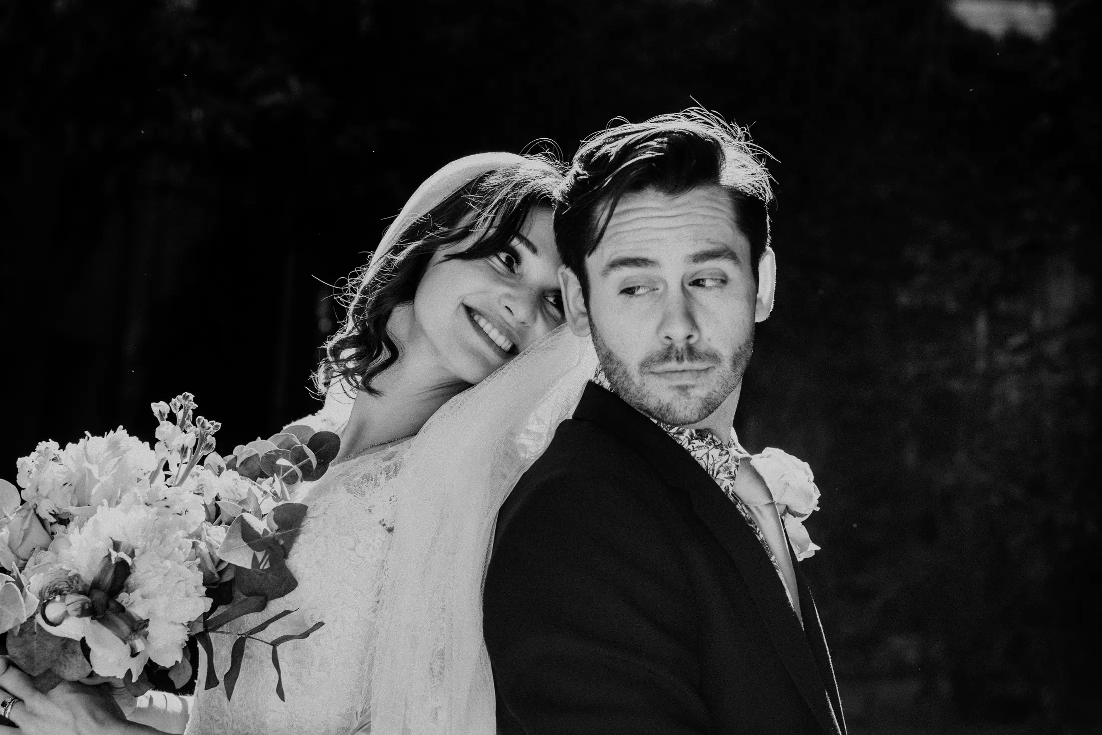 James and Emerald wedding portrait