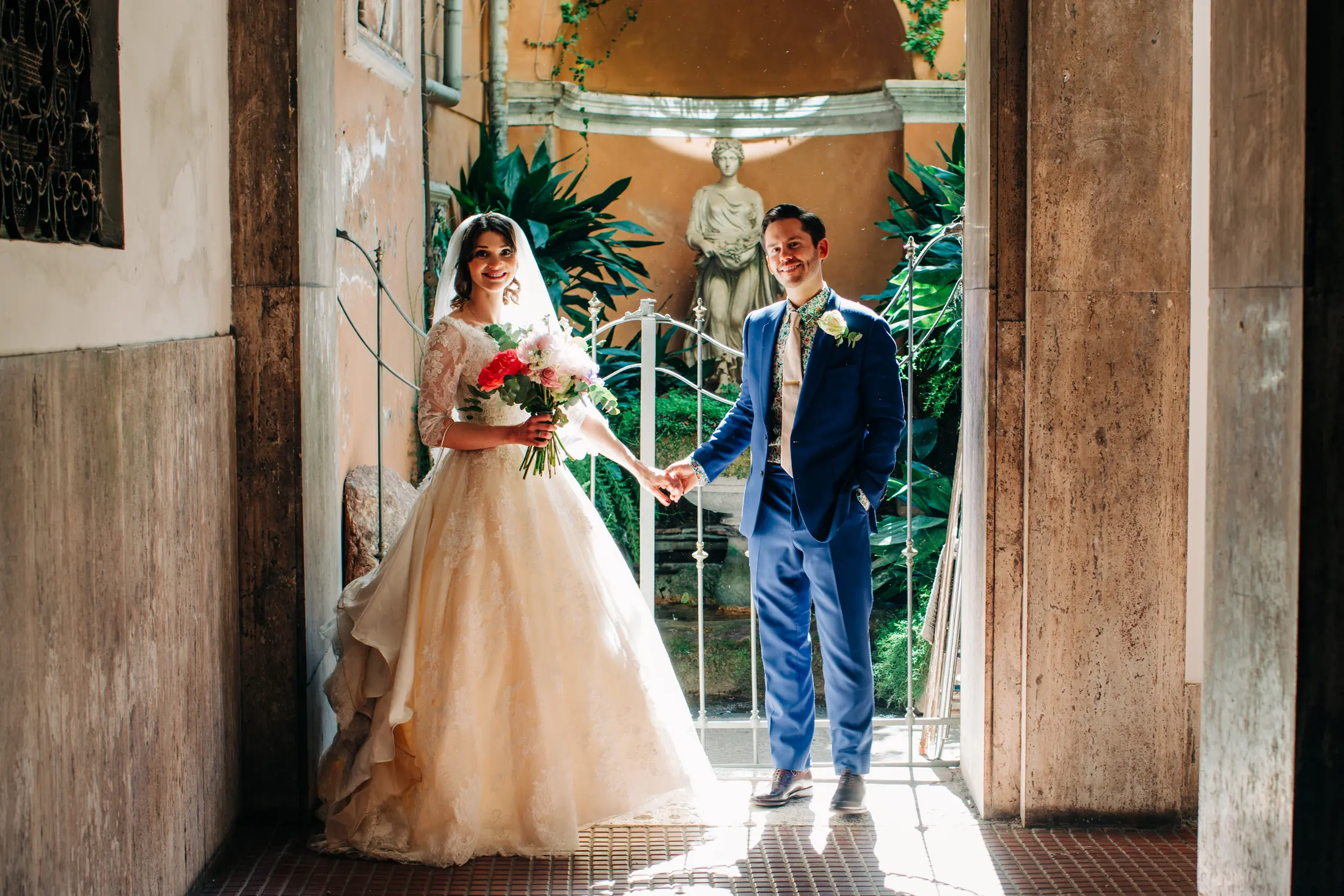 James and Emerald wedding portrait